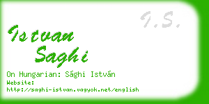 istvan saghi business card